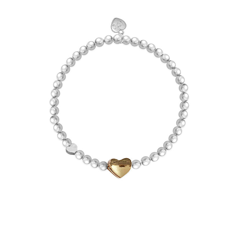 Special God-Daughter Silver Heart Beaded Bracelet - Life Charms Jewellery. Available at Sweet P, Burnside, Glasgow