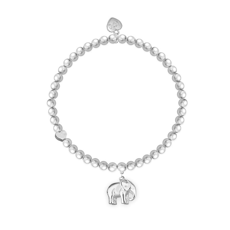 You Are So Strong Silver Elephant Beaded Bracelet - Life Charms Jewellery. Available at Sweet P, Burnside, Glasgow