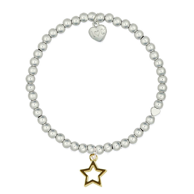 New Job Silver Star Beaded Bracelet - Life Charms Jewellery. Available at Sweet P, Burnside, Glasgow