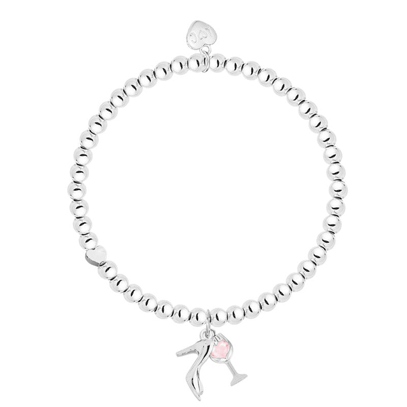 Birthday Girl Silver Beaded Bracelet - Life Charms Jewellery. Available at Sweet P, Burnside, Glasgow