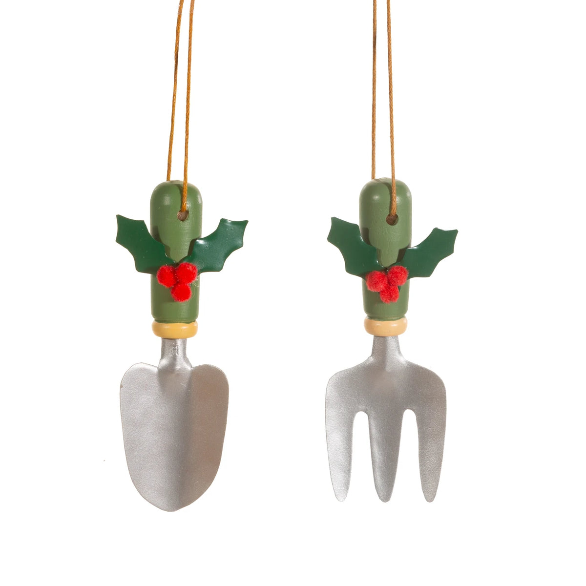 Garden Tool Christmas Tree Decorations - Set of 2