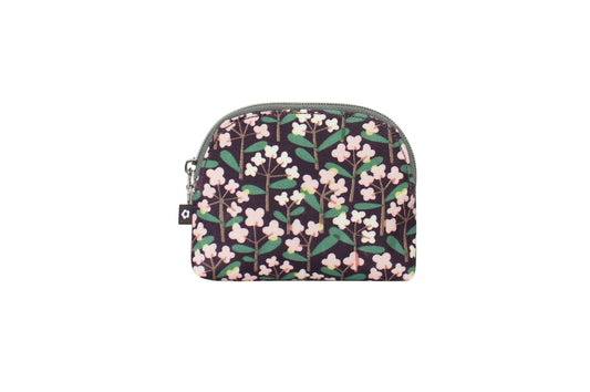 Earth Squared Oil Cloth Coin Purse - Purple Flower