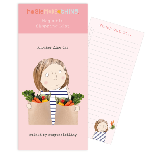 Rosie Made A Thing Magnetic Notepad – 'Another fine day ruined be responsibility'