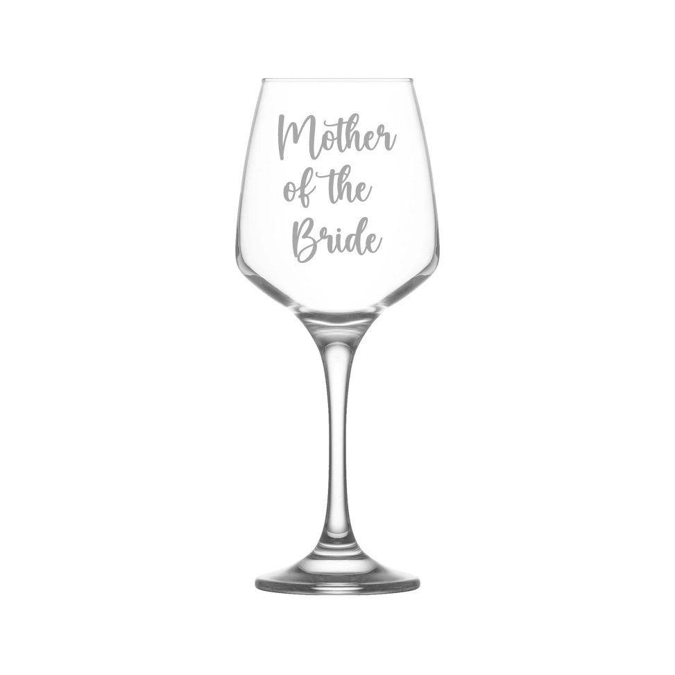 Personalised Mother of the Bride Wine Glass | Wedding and Hen Party Gift