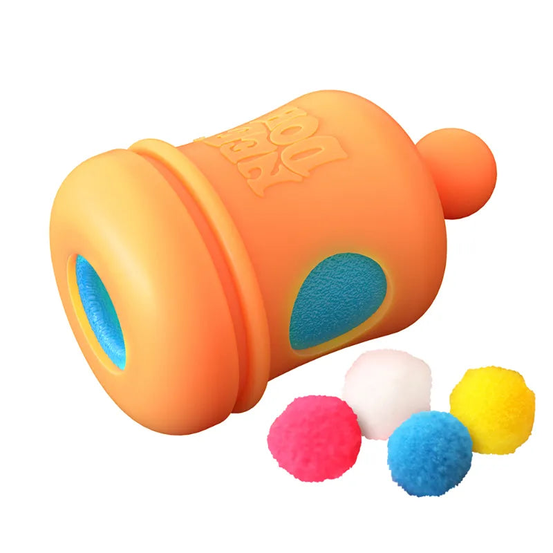 NeeDoh Booper Air Launcher Toy – Squishy Fidget & Boop Shooter with 4 Fuzzy Balls | Fun Gift for Kids Ages 5+ | Assorted Colours