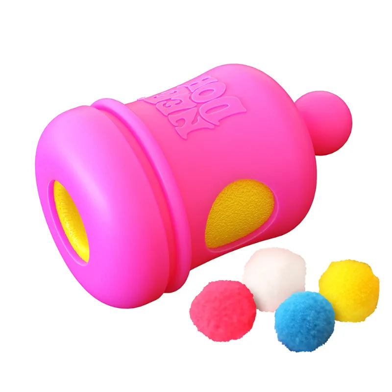 NeeDoh Booper Air Launcher Toy – Squishy Fidget & Boop Shooter with 4 Fuzzy Balls | Fun Gift for Kids Ages 5+ | Assorted Colours