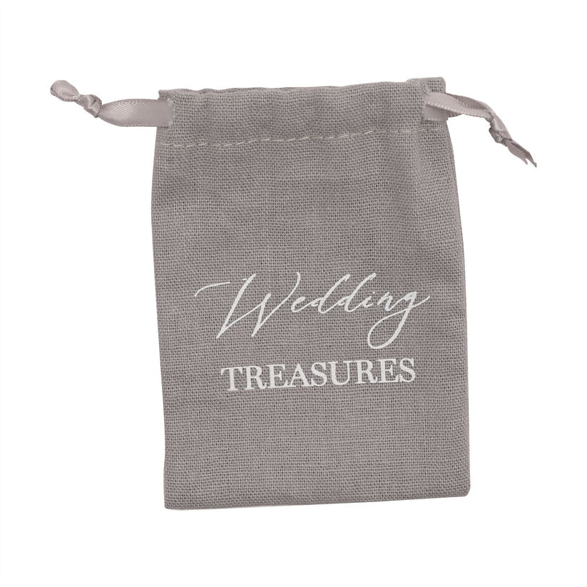 Our Wedding Keepsakes Memory Box – Grey Gift Set with Photo Album, Drawstring Bag & Storage Boxes