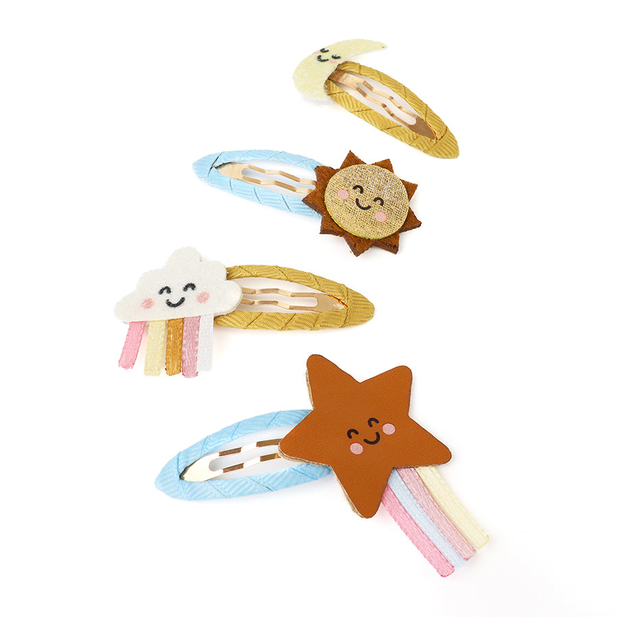 Over the rainbow - stella cloud and friends hair clip set of 4