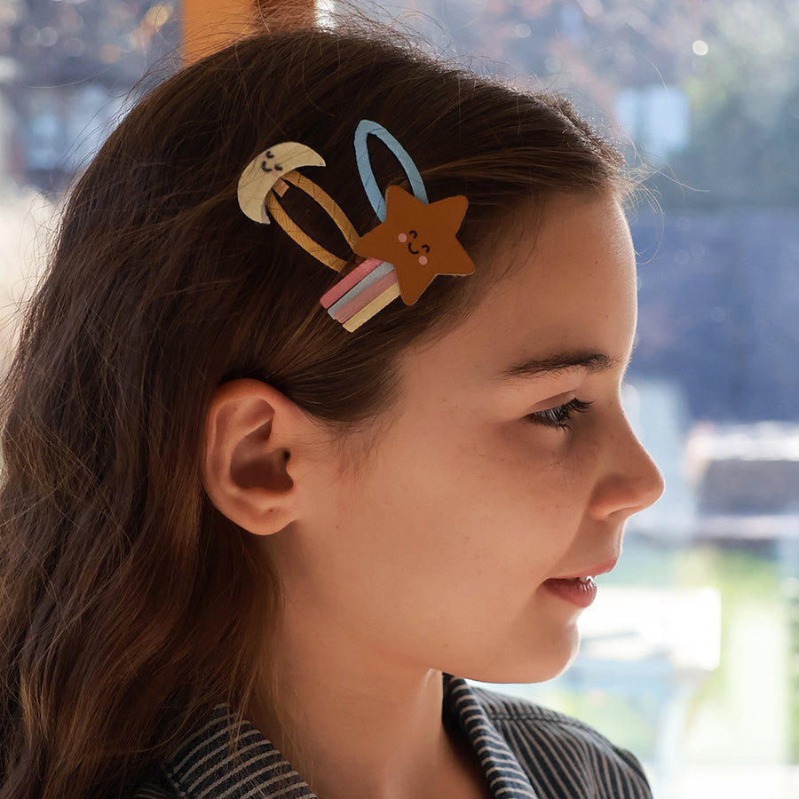 Over the rainbow - stella cloud and friends hair clip set of 4