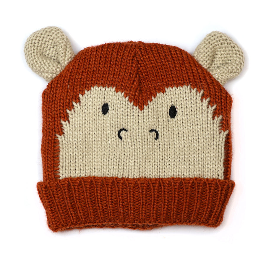 Little monkey - knitted monty monkey beanie with ears
