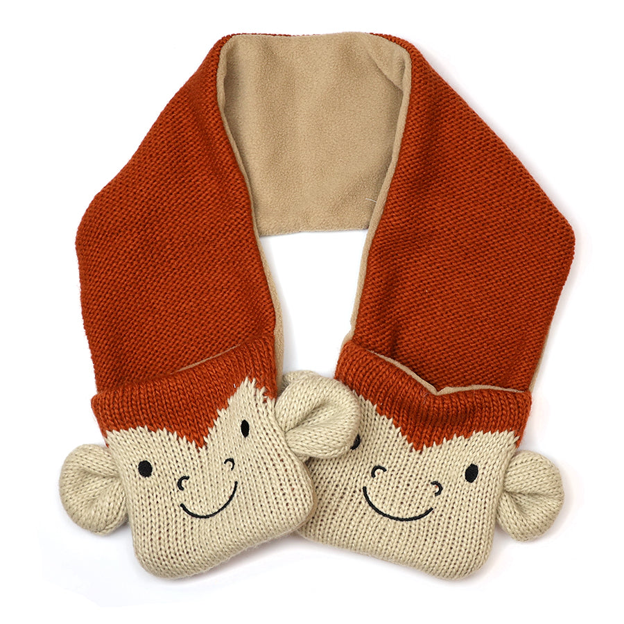 Little monkey - cosy scarf with monty monkey pockets