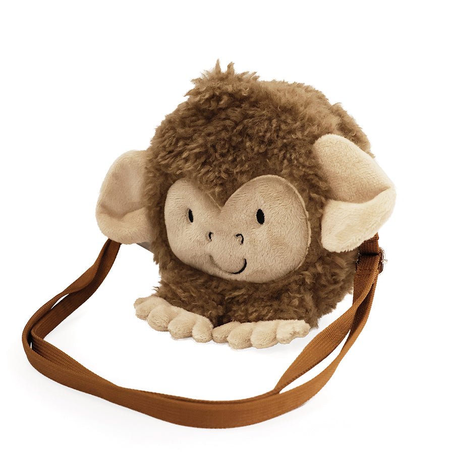 Little monkey - fleecy monty monkey round zip bag