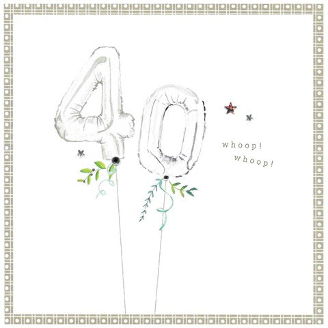 40 Age Birthday Card - Cinnamon Aitch