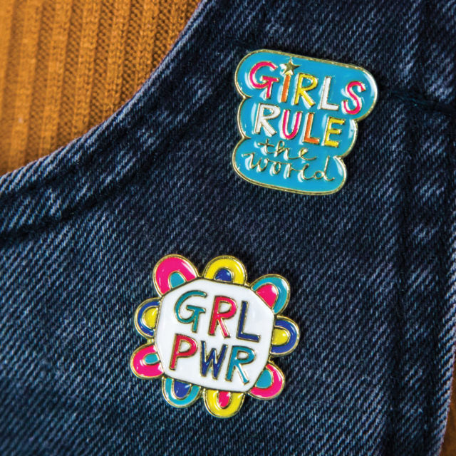 Set of Enamel Pins - Girls Rule/Grl Pwr