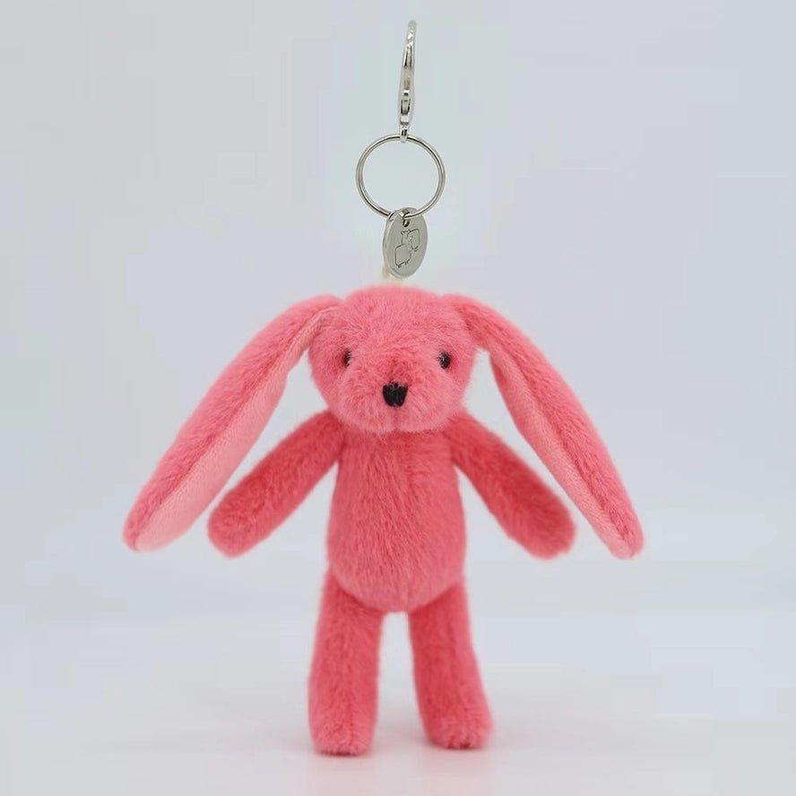 Pink Bunny Plush Keyring