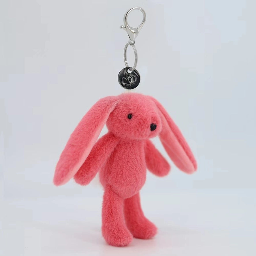 Pink Bunny Plush Keyring