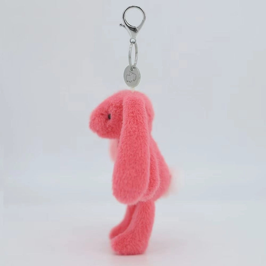 Pink Bunny Plush Keyring
