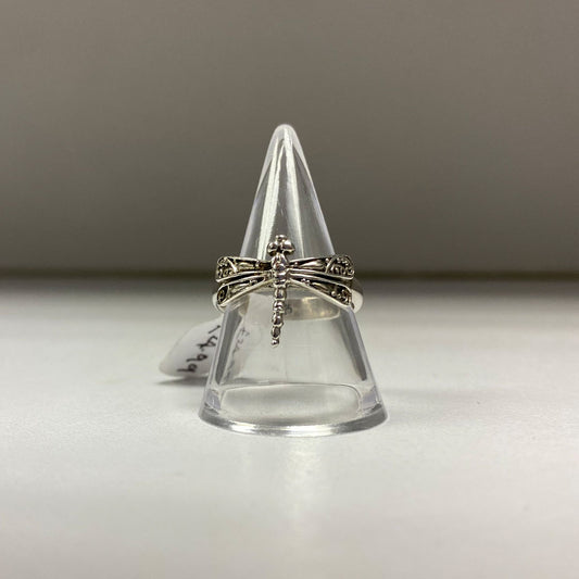 POM Sterling Silver Dragonfly Ring