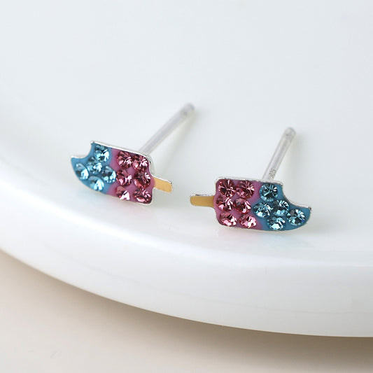 Sterling silver ice lolly earrings