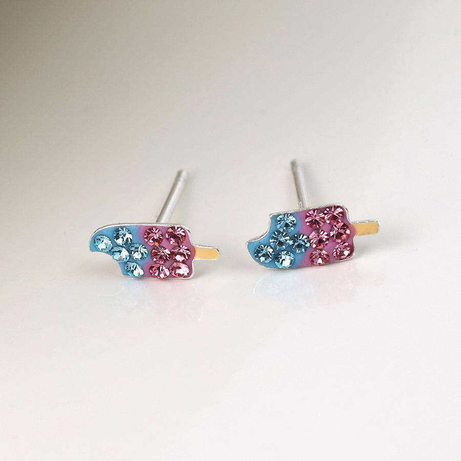 Sterling silver ice lolly earrings