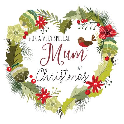Mum Christmas Card - Pink Pig Cards