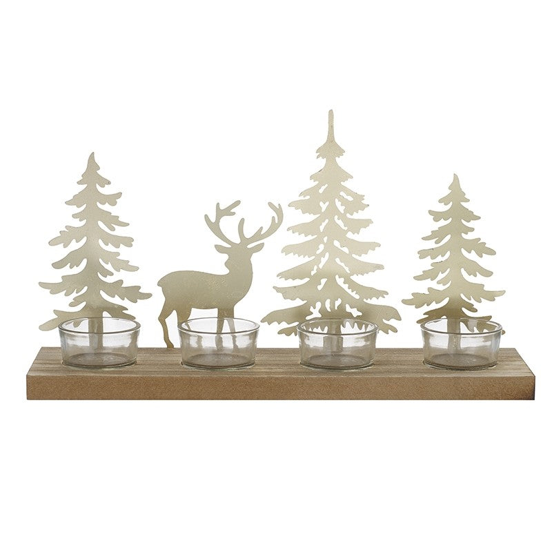 Reindeer & Trees T-Light Holder