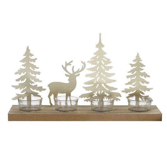 Reindeer & Trees T-Light Holder