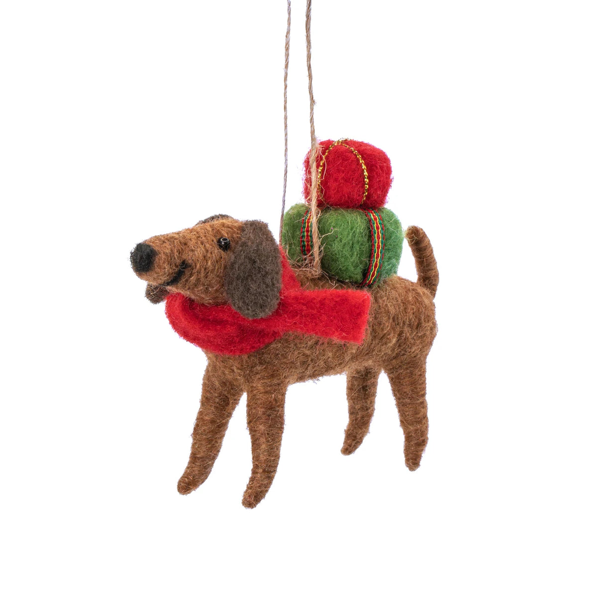 Sausage Dog Felt Christmas Tree Decoration