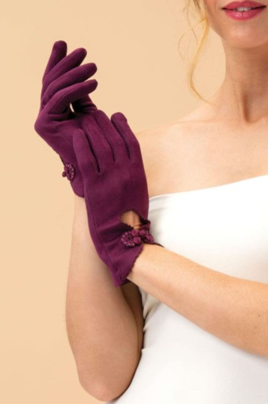 Powder Suki Gloves - Damson