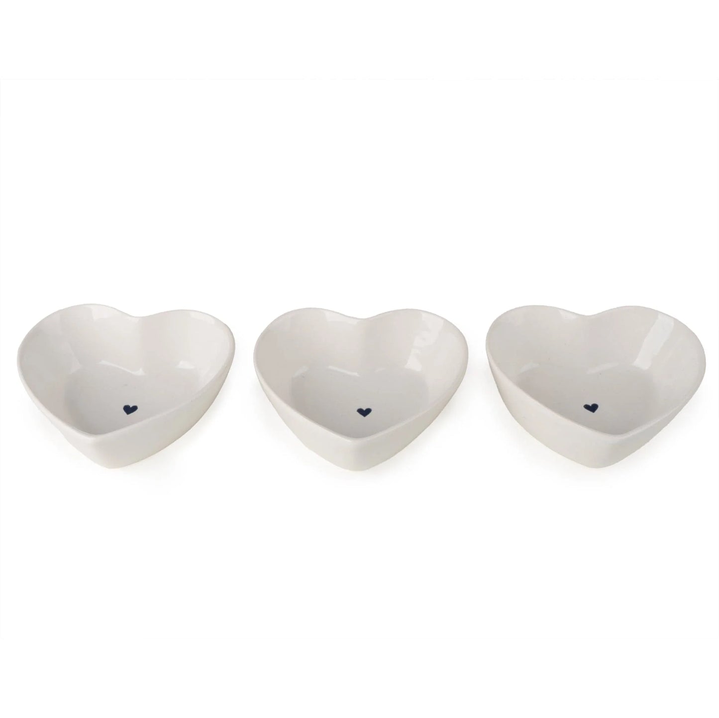 Set of 3 Heart Shaped Nibble Bowls