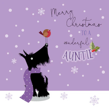 Auntie Christmas Card - Pink Pig Cards
