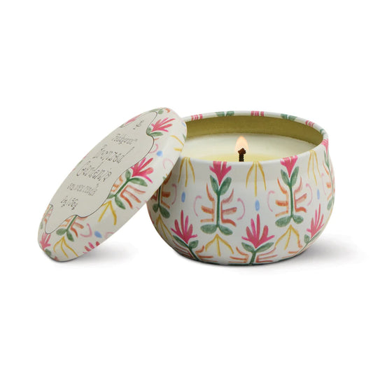 Tulip Printed Tin Soy Candle – Bronzed Gardenia