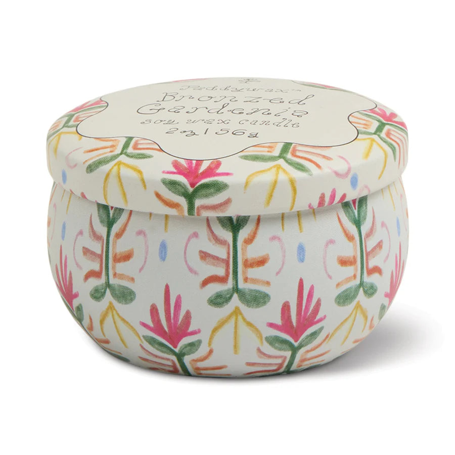 Tulip Printed Tin Soy Candle – Bronzed Gardenia