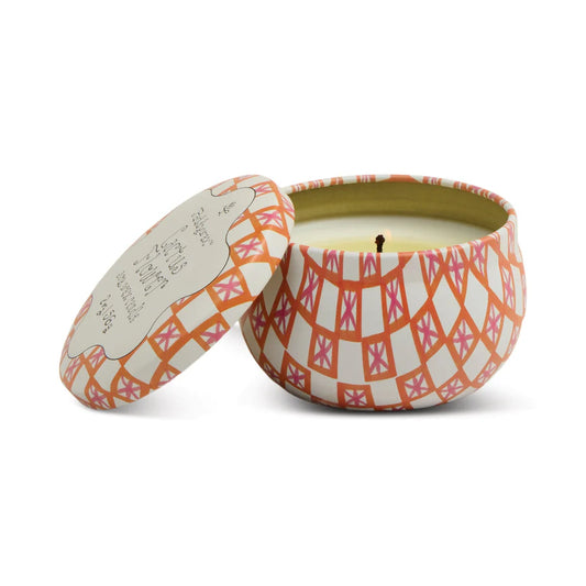 Tulip Printed Tin Soy Candle – Cactus Flower