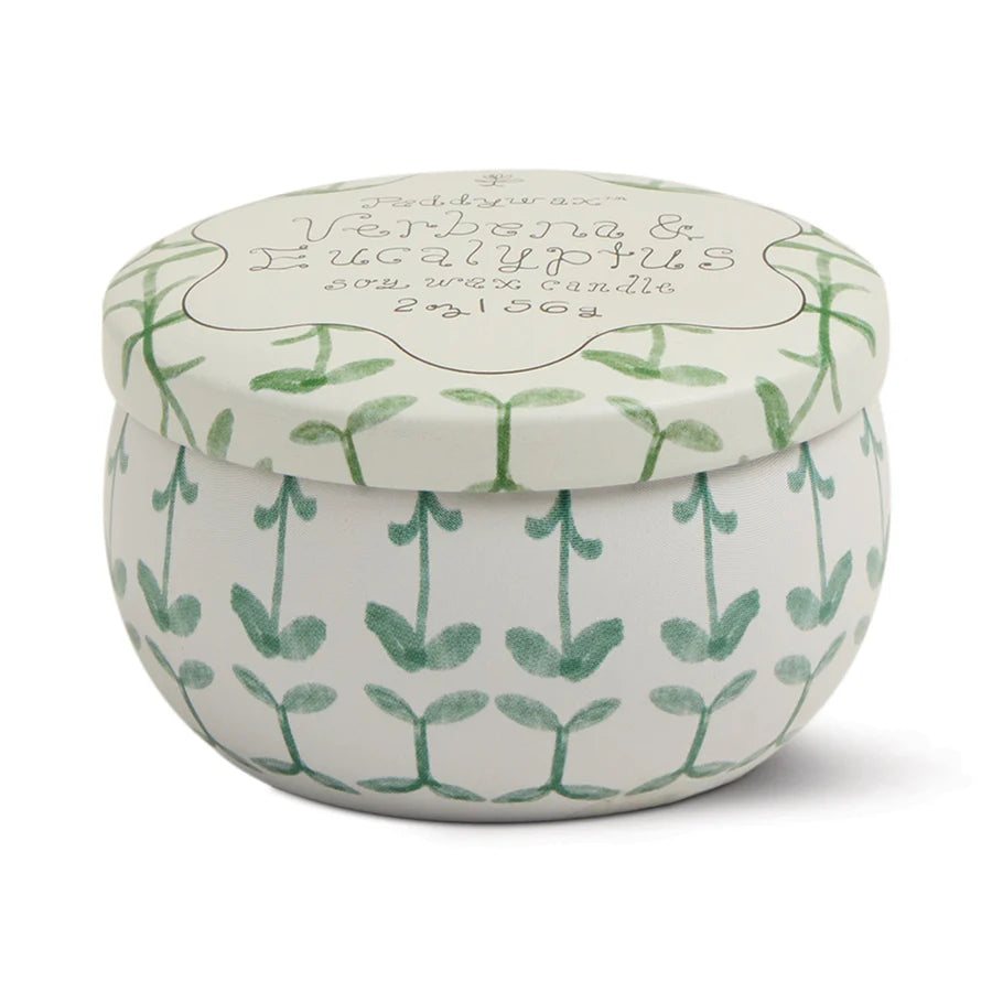 Tulip Printed Tin Soy Candle – Verbena & Lemongrass