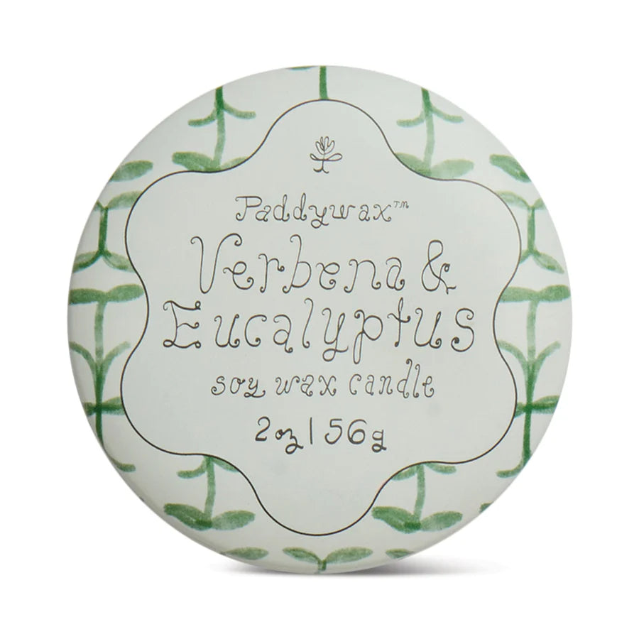 Tulip Printed Tin Soy Candle – Verbena & Lemongrass