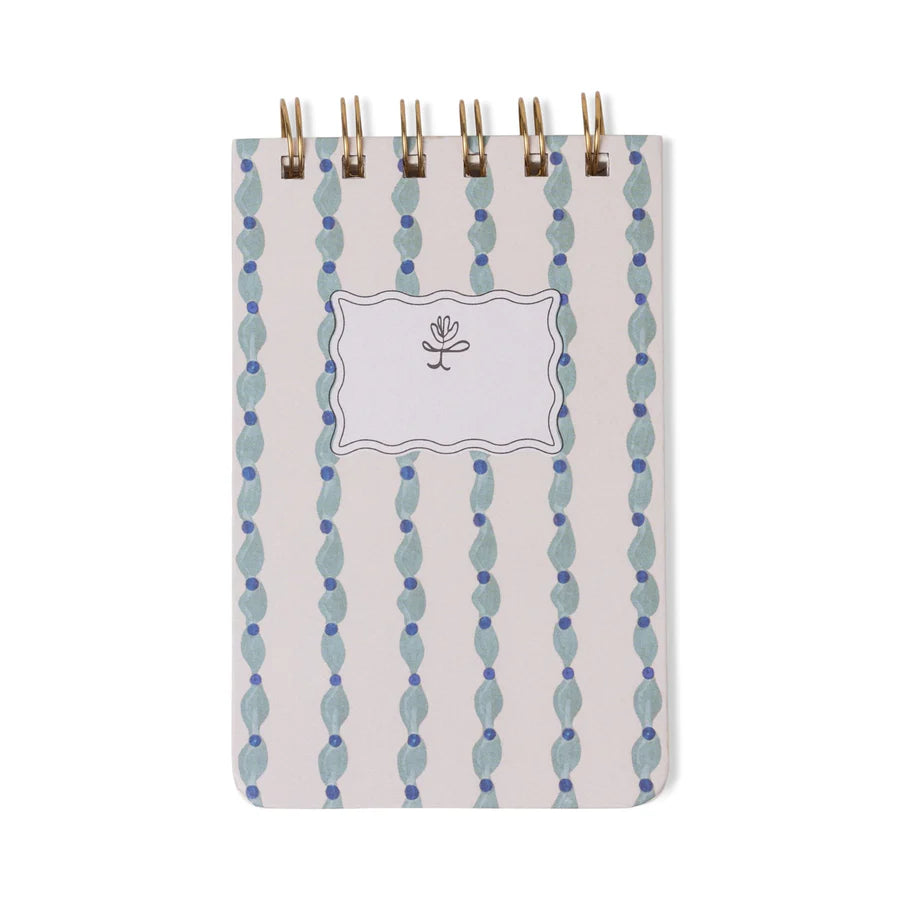 Twin Wire Notepad - Wavy Blue