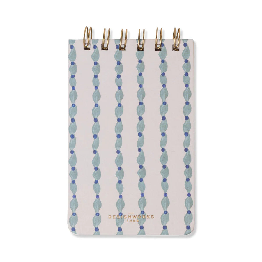 Twin Wire Notepad - Wavy Blue