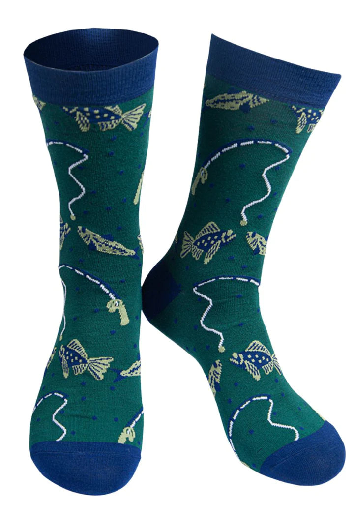 Mens Bamboo Socks - Angler Fish