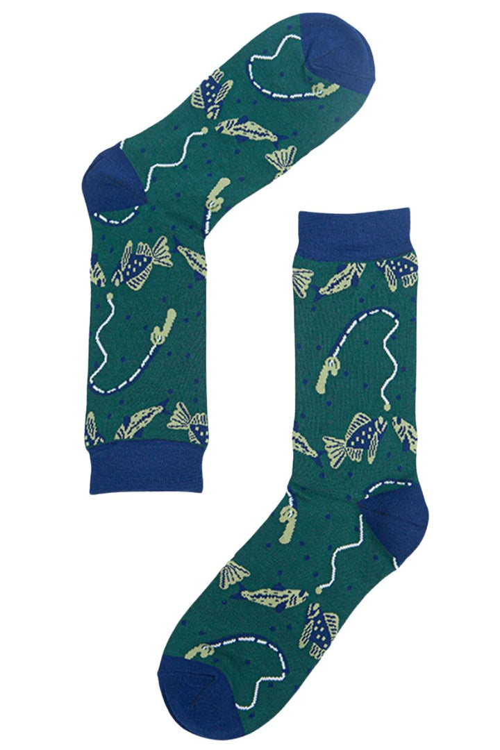 Mens Bamboo Socks - Angler Fish