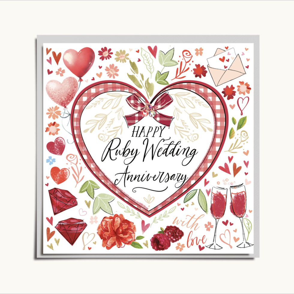 Happy Ruby Wedding Anniversary with love