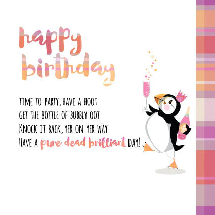 General Happy Birthday Card - Pink Pig Cards