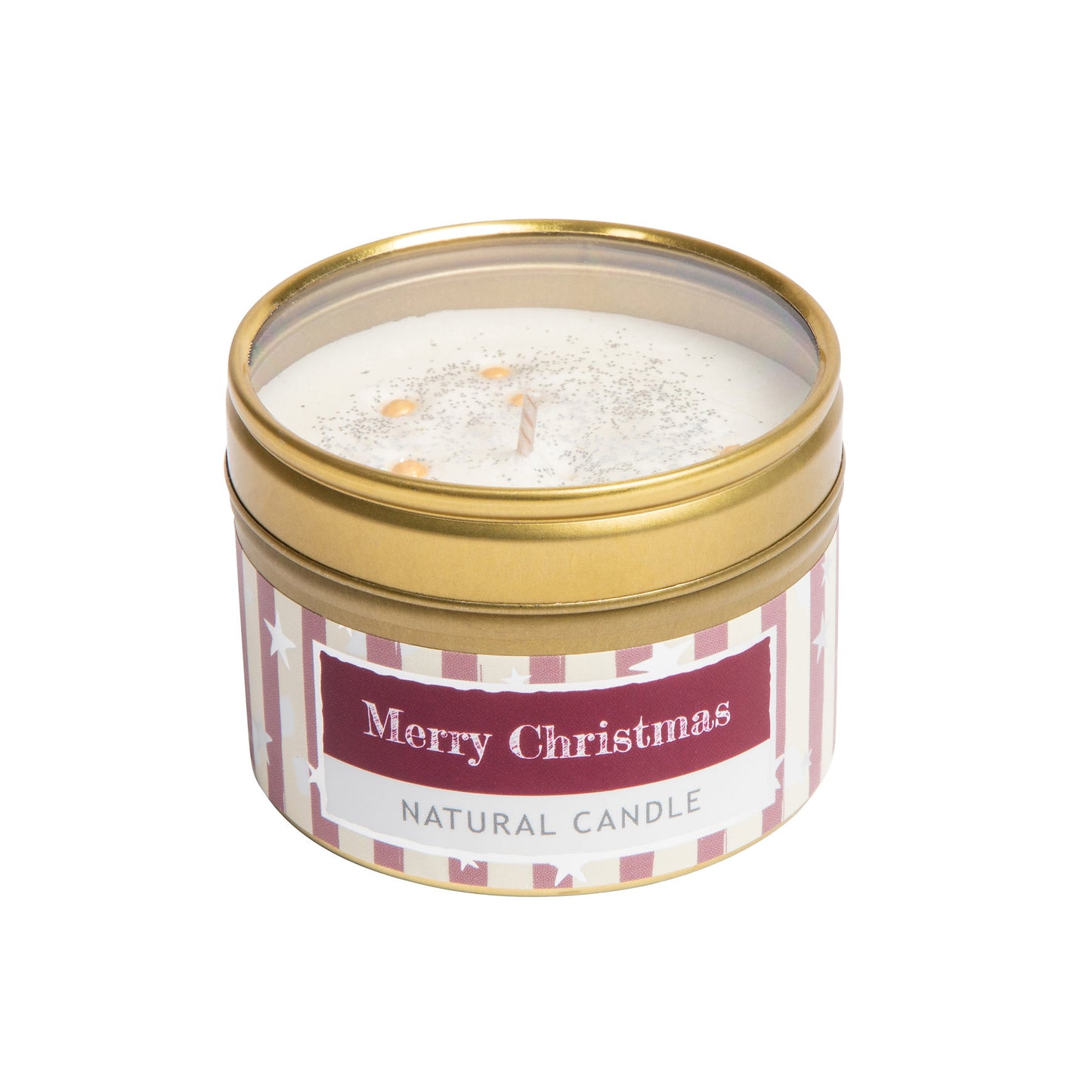 Merry Christmas Tin Candles