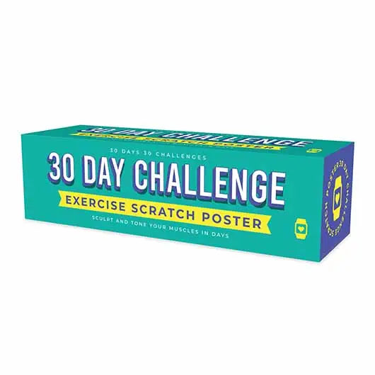 30 Day Challenge Exercise Scratch Poster