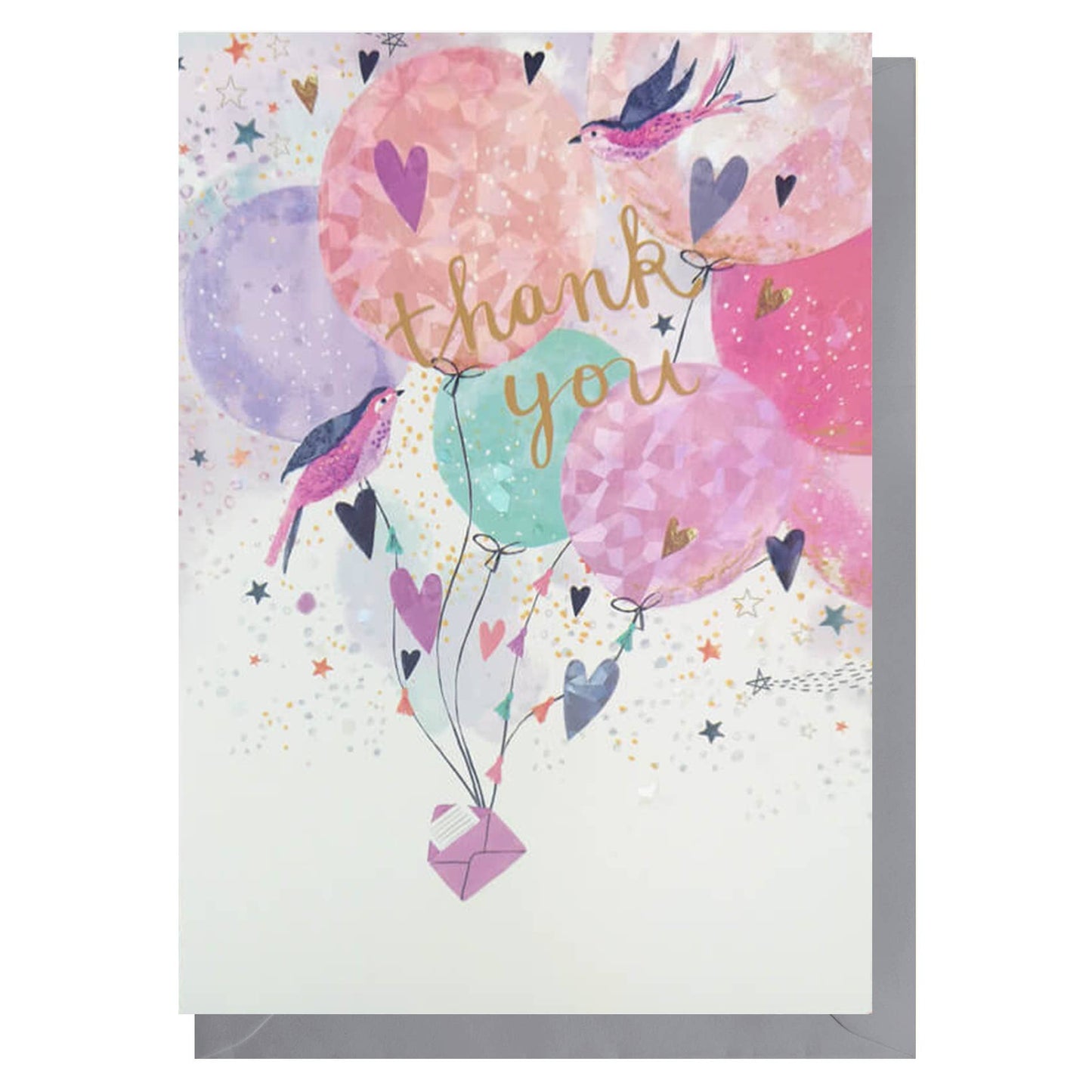 Thank You Bird & Balloons | Thank You Card