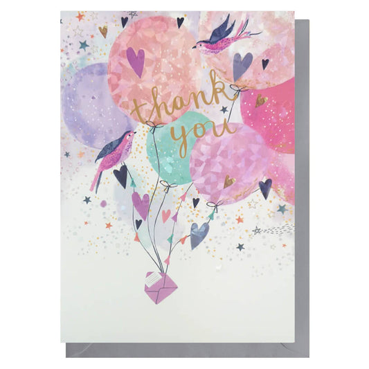 Thank You Bird & Balloons | Thank You Card