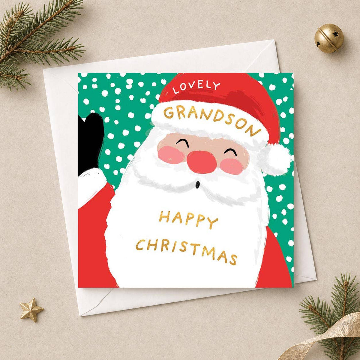 Grandson Christmas Card - Santa Claus