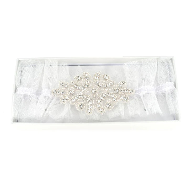 Tulle White Wedding Garter