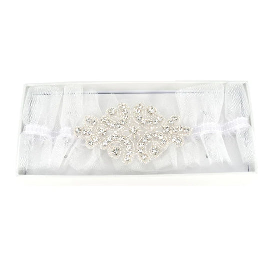 Tulle White Wedding Garter