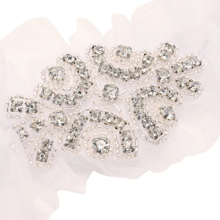 Tulle White Wedding Garter